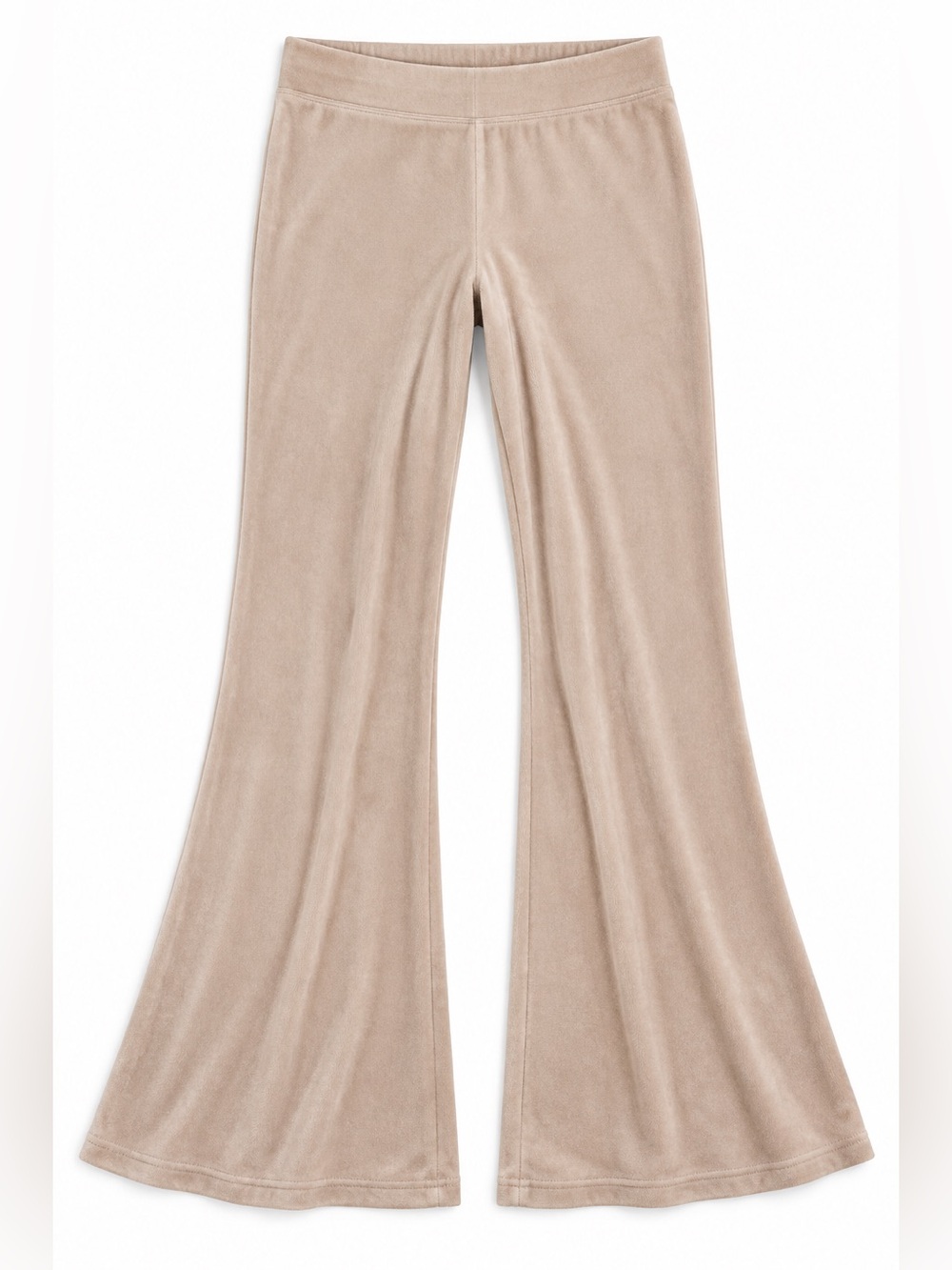 Hollister Beige Velour Flare Lounge Pants S Y2K Soft Girl Athleisure Casual Glam - Picture 2 of 10